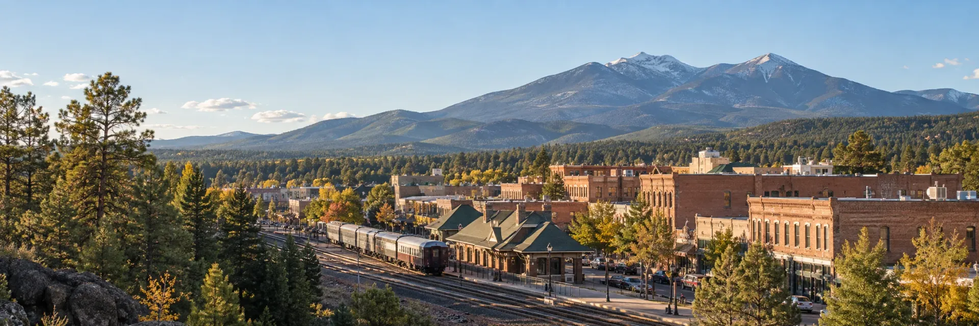 AI-generated illustration of a Flagstaff-inspired local view