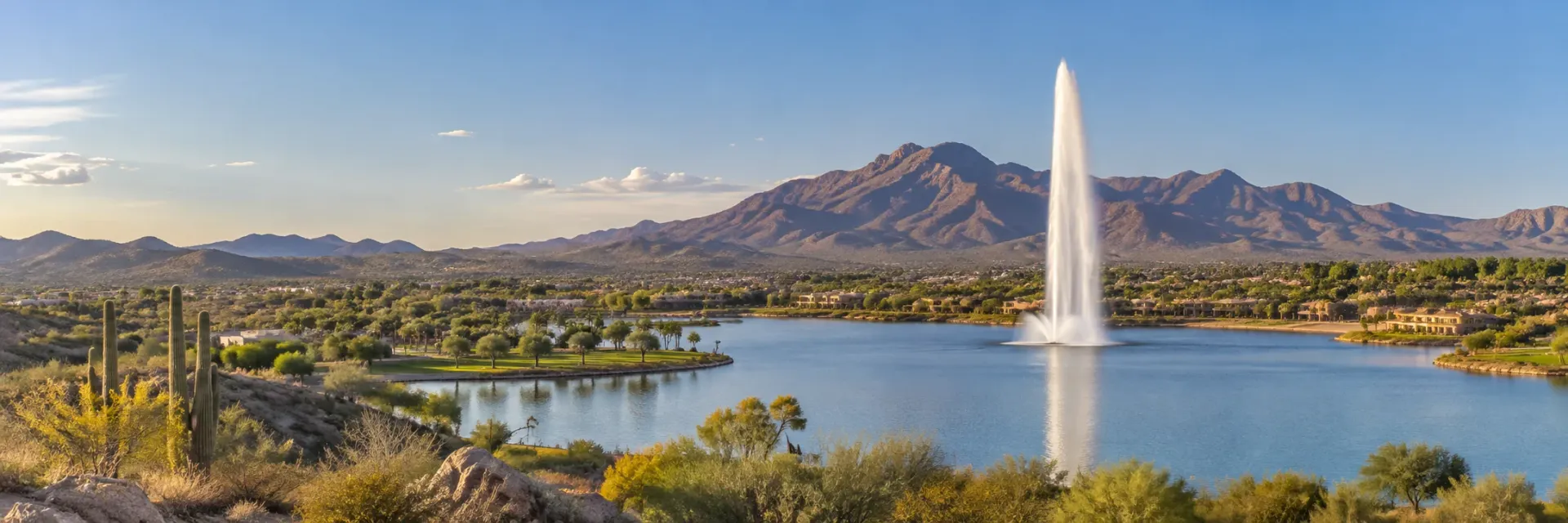 AI-generated illustration of a Fountain Hills-inspired local view